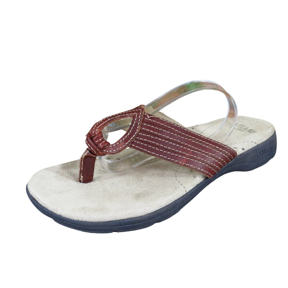 Eastland Wander Women's Thong Sandals Size 7M‎ Casual Comfort Brown Leather